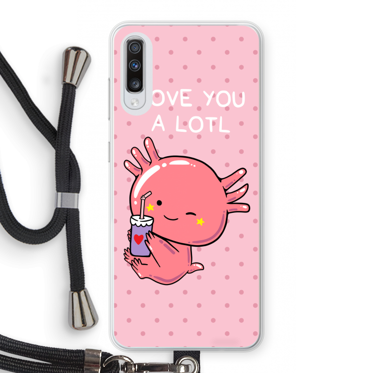 Love You A Lotl: Samsung Galaxy A70 Transparant Hoesje met koord