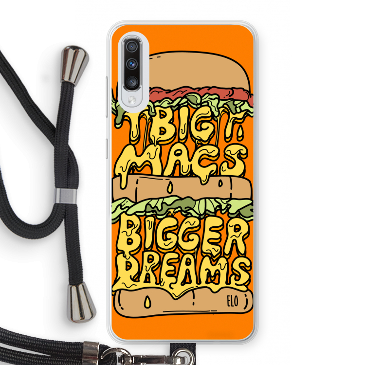 Big Macs Bigger Dreams: Samsung Galaxy A70 Transparant Hoesje met koord