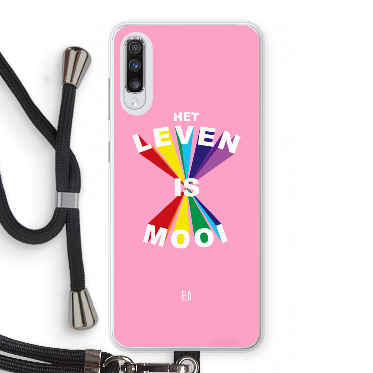 Het Leven Is Mooi: Samsung Galaxy A70 Transparant Hoesje met koord
