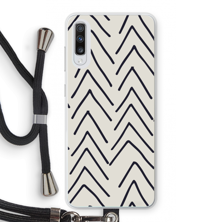 Marrakech Arrows: Samsung Galaxy A70 Transparant Hoesje met koord