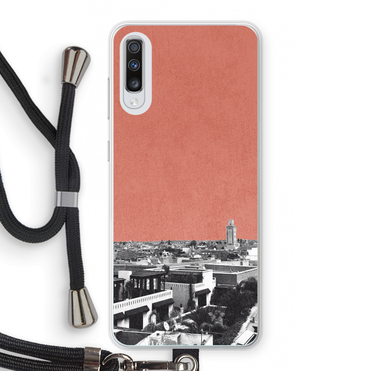 Marrakech Skyline : Samsung Galaxy A70 Transparant Hoesje met koord
