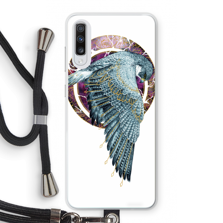 Golden Falcon: Samsung Galaxy A70 Transparant Hoesje met koord