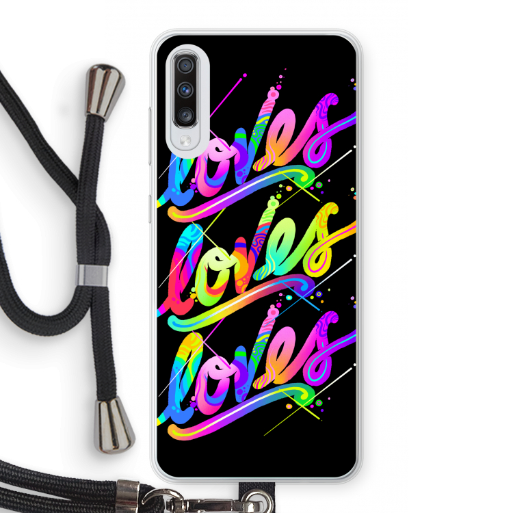 Loves: Samsung Galaxy A70 Transparant Hoesje met koord