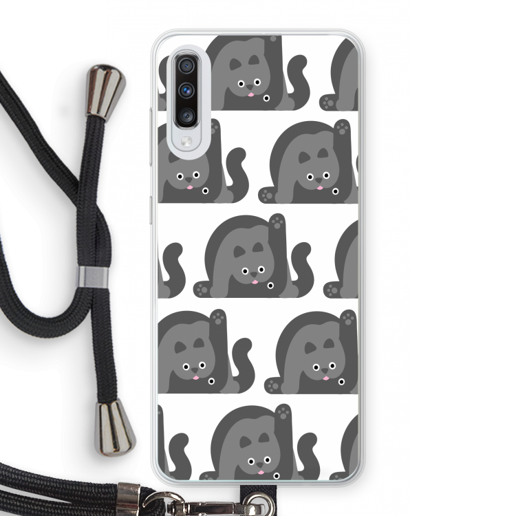 Cats: Samsung Galaxy A70 Transparant Hoesje met koord