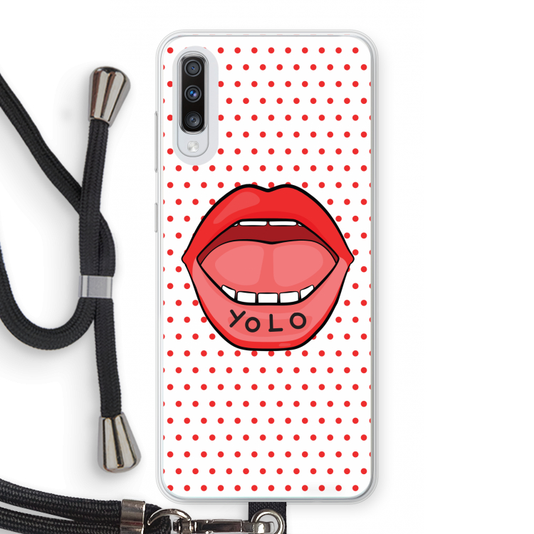 Yolo Denise: Samsung Galaxy A70 Transparant Hoesje met koord