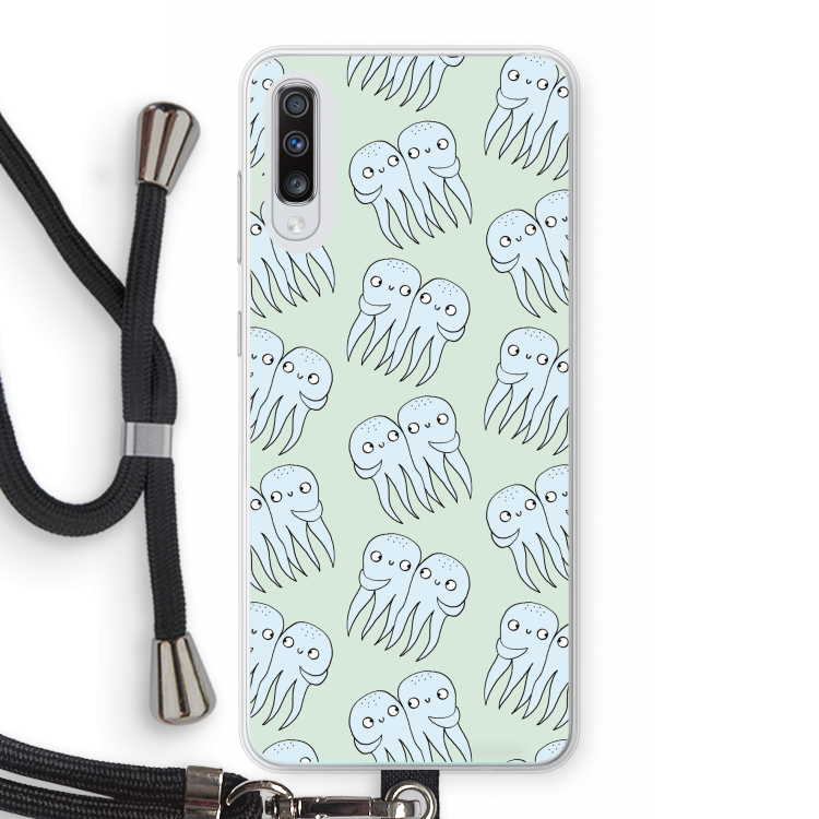 Octopussen: Samsung Galaxy A70 Transparant Hoesje met koord