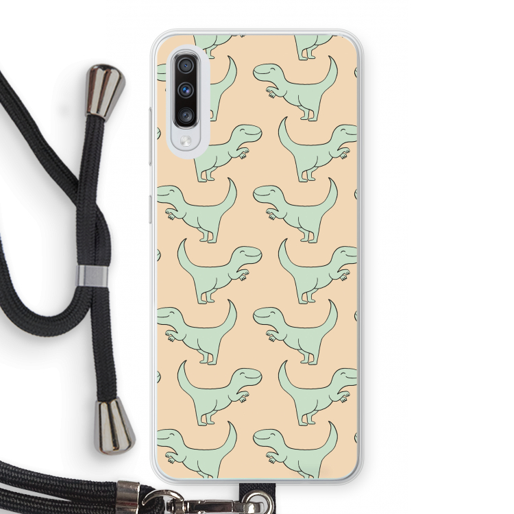 Dinos: Samsung Galaxy A70 Transparant Hoesje met koord