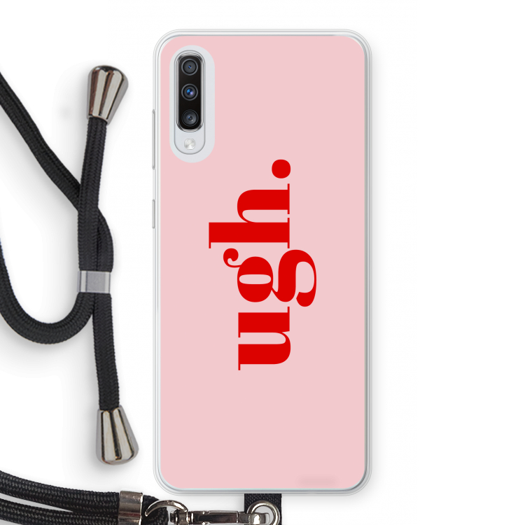 Ugh: Samsung Galaxy A70 Transparant Hoesje met koord