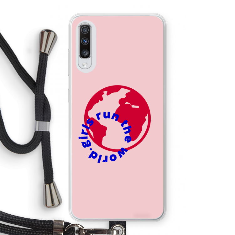 Run The World: Samsung Galaxy A70 Transparant Hoesje met koord