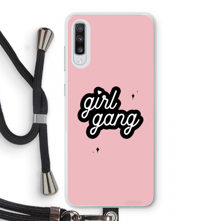 Girl Gang: Samsung Galaxy A70 Transparant Hoesje met koord