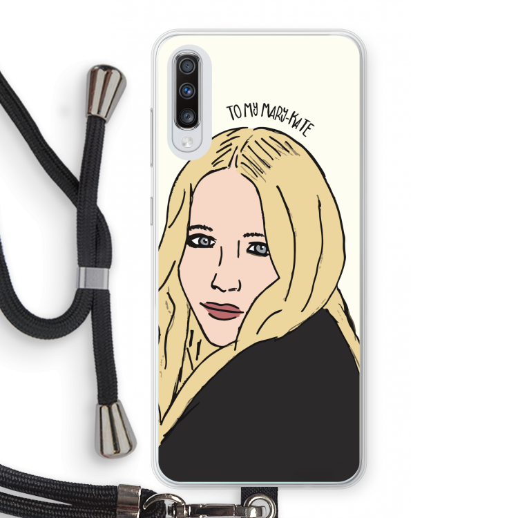 Mary Kate: Samsung Galaxy A70 Transparant Hoesje met koord