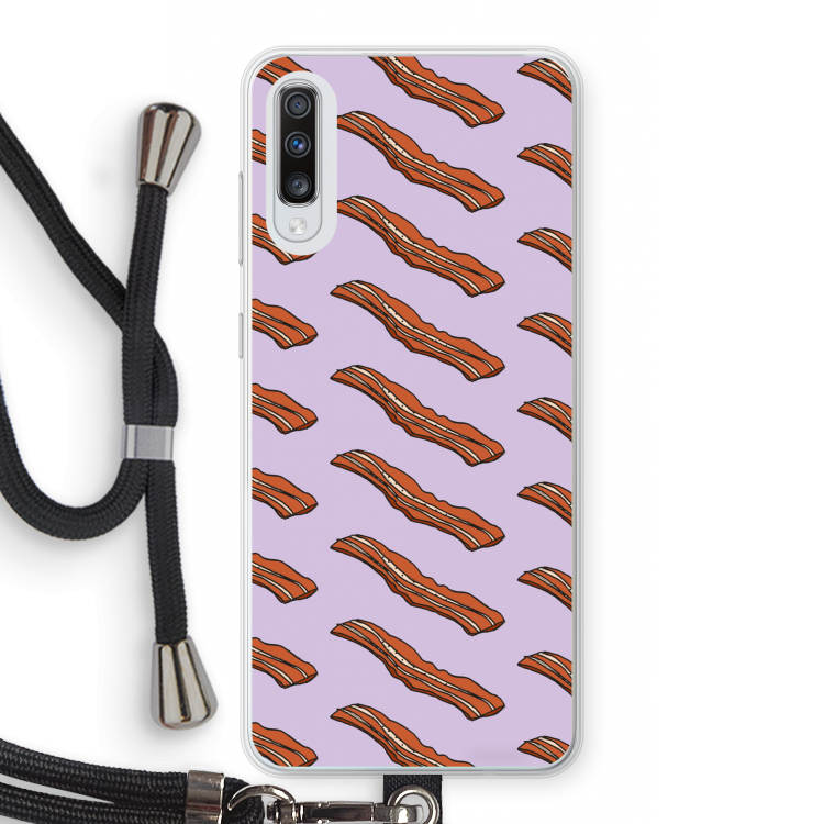 Bacon to my eggs #2: Samsung Galaxy A70 Transparant Hoesje met koord