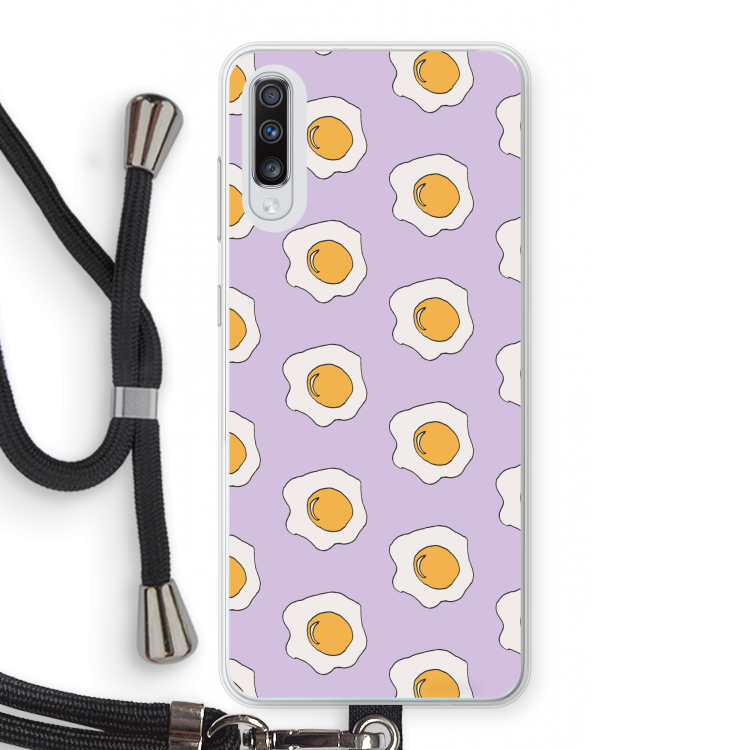 Bacon to my eggs #1: Samsung Galaxy A70 Transparant Hoesje met koord
