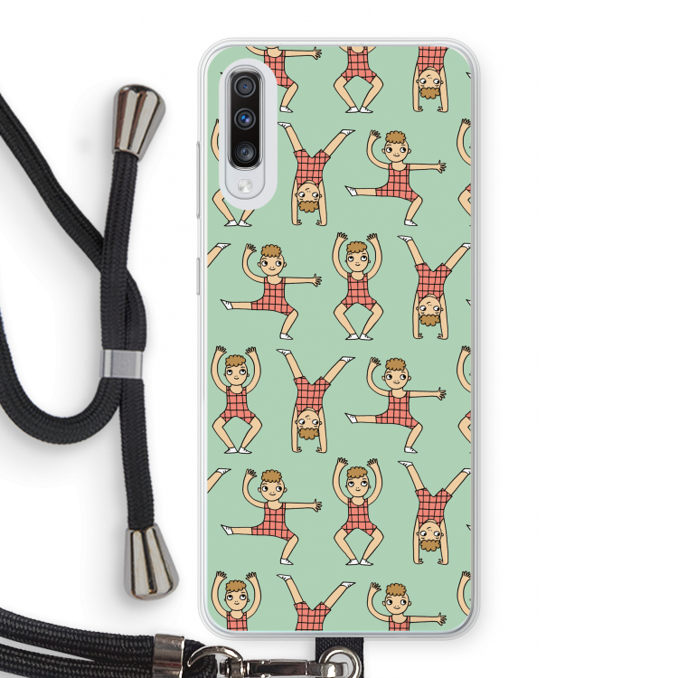 Gymboys: Samsung Galaxy A70 Transparant Hoesje met koord