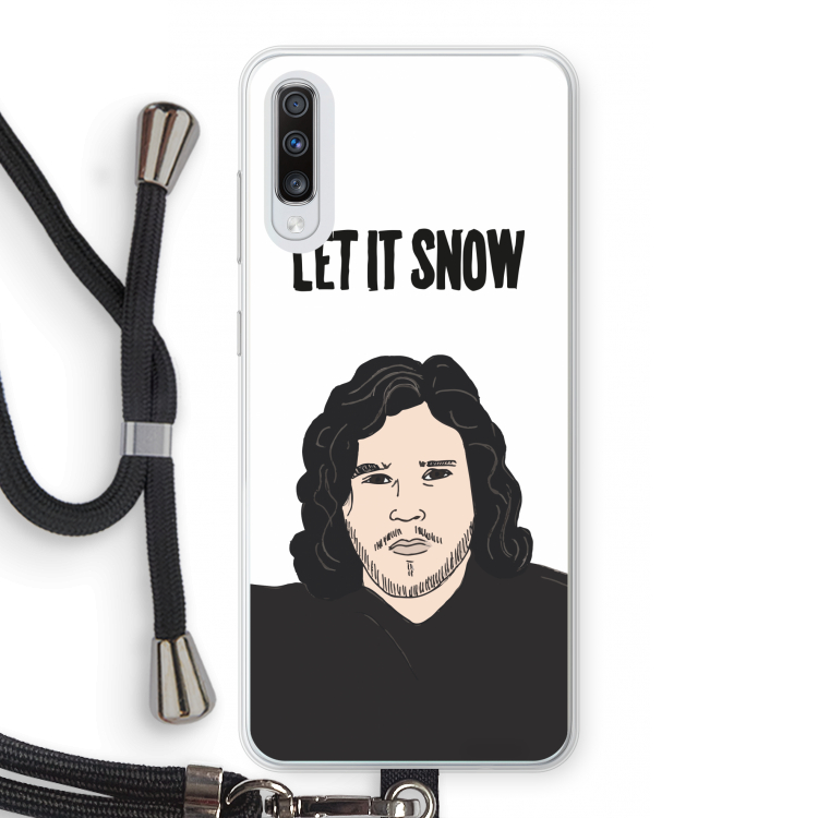 Let It Snow: Samsung Galaxy A70 Transparant Hoesje met koord