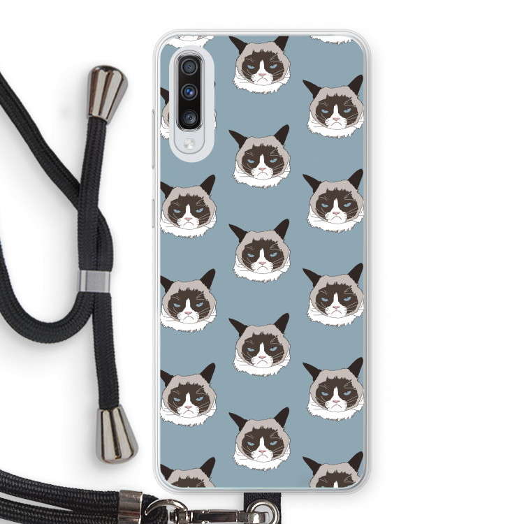 It's a Purrr Case: Samsung Galaxy A70 Transparant Hoesje met koord