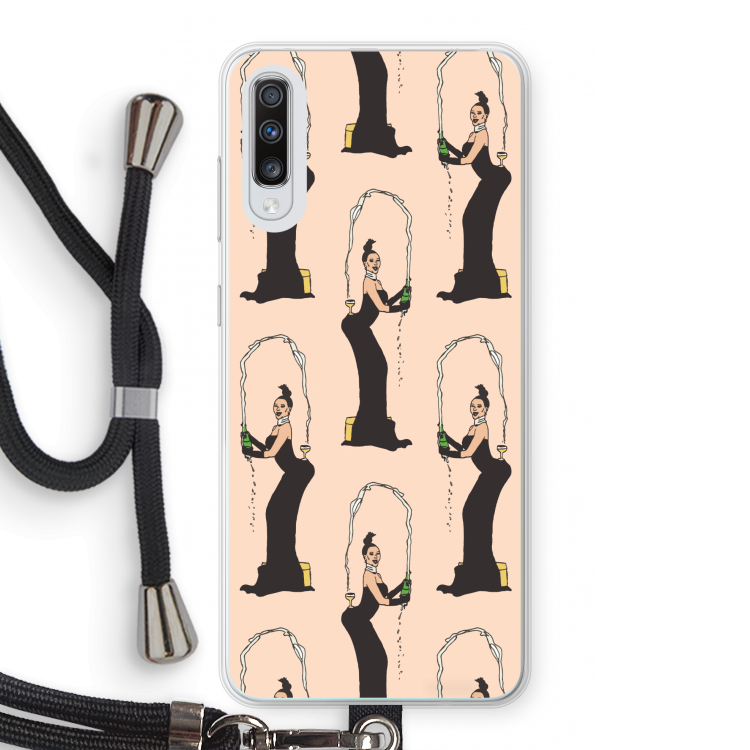 Pop Some Kim: Samsung Galaxy A70 Transparant Hoesje met koord