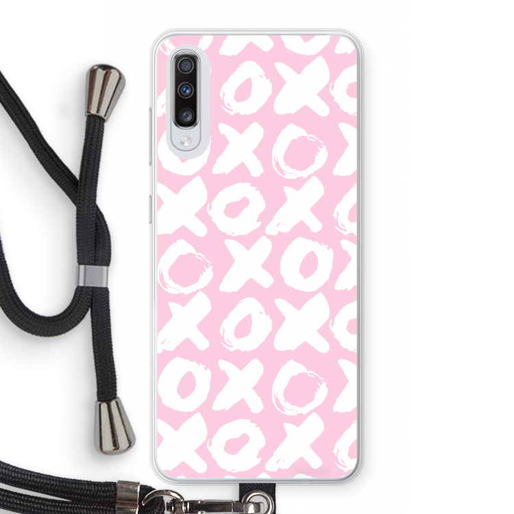 XOXO: Samsung Galaxy A70 Transparant Hoesje met koord