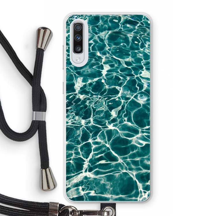 Weerkaatsing water: Samsung Galaxy A70 Transparant Hoesje met koord