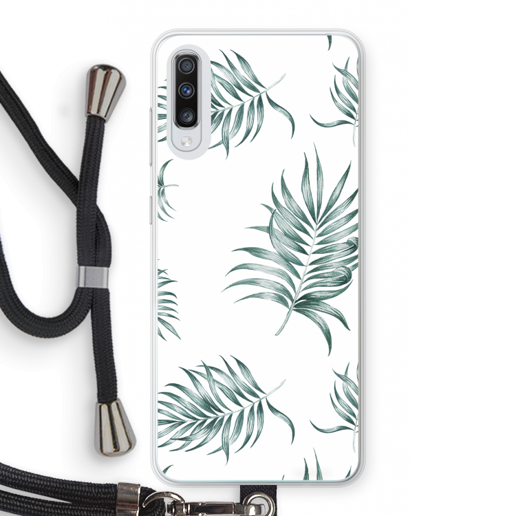Simple leaves: Samsung Galaxy A70 Transparant Hoesje met koord