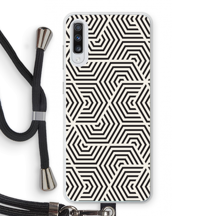 Magic pattern: Samsung Galaxy A70 Transparant Hoesje met koord