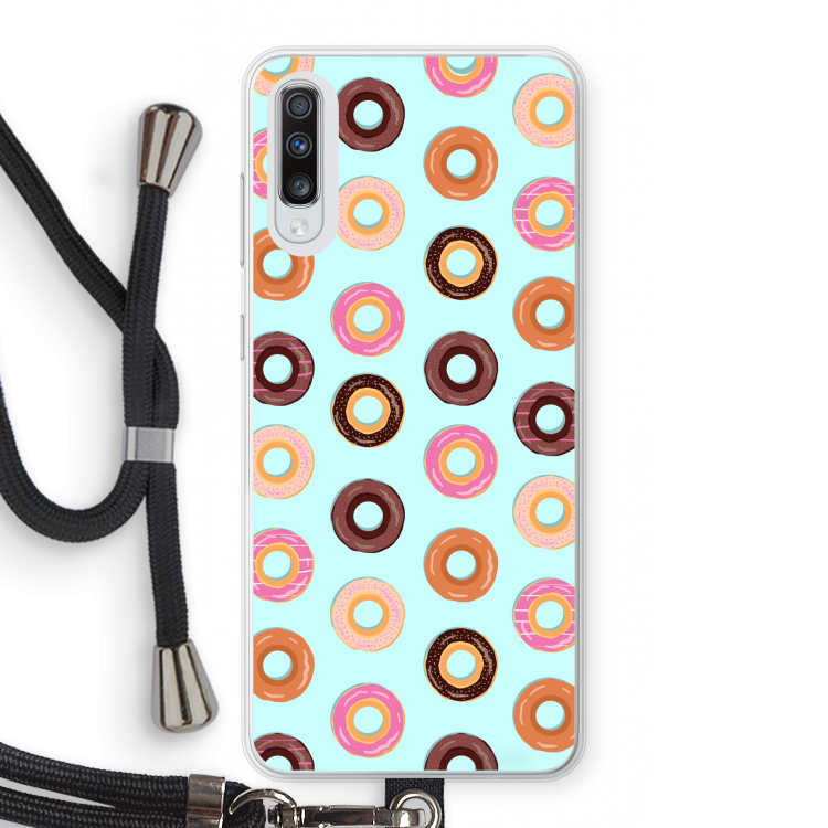 Donuts: Samsung Galaxy A70 Transparant Hoesje met koord