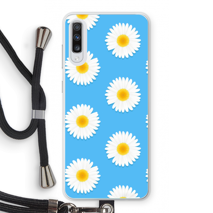 Margrietjes: Samsung Galaxy A70 Transparant Hoesje met koord