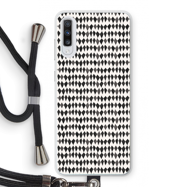 Crazy shapes: Samsung Galaxy A70 Transparant Hoesje met koord