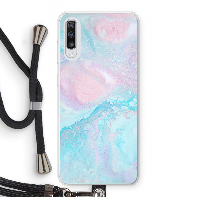 Fantasie pastel: Samsung Galaxy A70 Transparant Hoesje met koord
