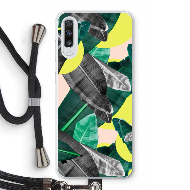 Fantasie jungle: Samsung Galaxy A70 Transparant Hoesje met koord
