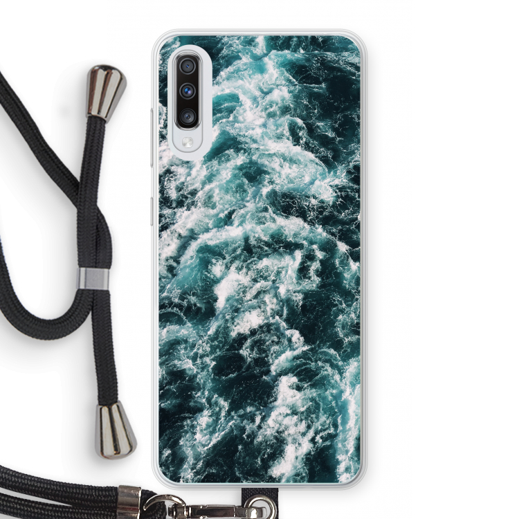 Zee golf: Samsung Galaxy A70 Transparant Hoesje met koord