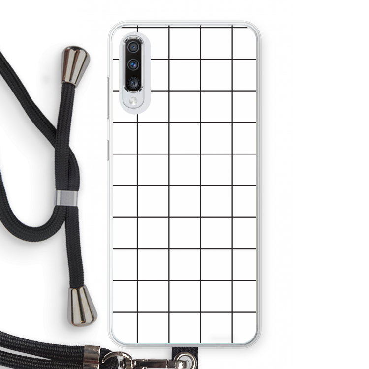 Rooster: Samsung Galaxy A70 Transparant Hoesje met koord