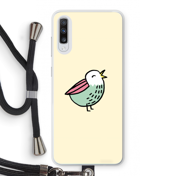 Birdy: Samsung Galaxy A70 Transparant Hoesje met koord