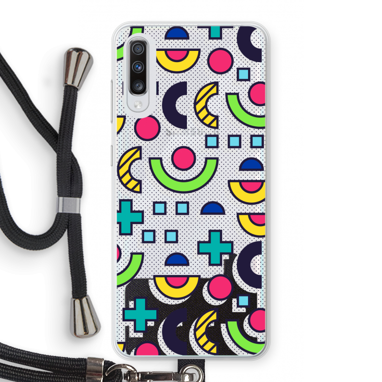8-bit N°6: Samsung Galaxy A70 Transparant Hoesje met koord