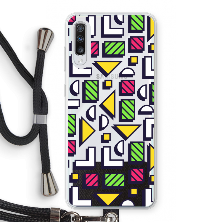 8-bit N°4: Samsung Galaxy A70 Transparant Hoesje met koord