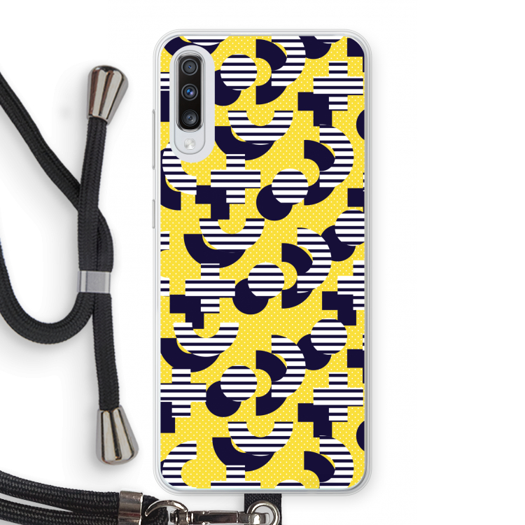 8-bit N°3: Samsung Galaxy A70 Transparant Hoesje met koord