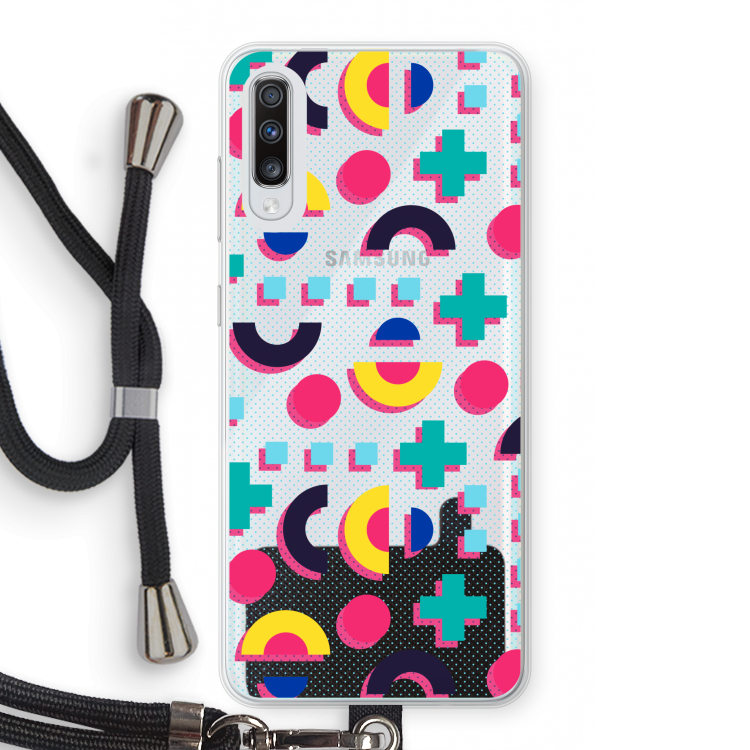 8-bit N°2: Samsung Galaxy A70 Transparant Hoesje met koord