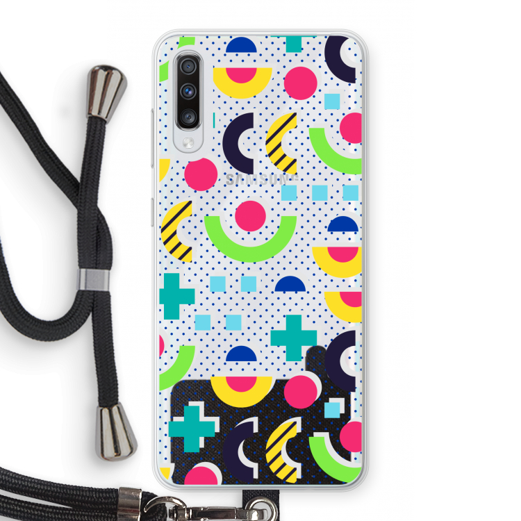 8-bit N°1: Samsung Galaxy A70 Transparant Hoesje met koord