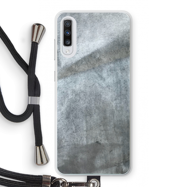 Grey Stone: Samsung Galaxy A70 Transparant Hoesje met koord