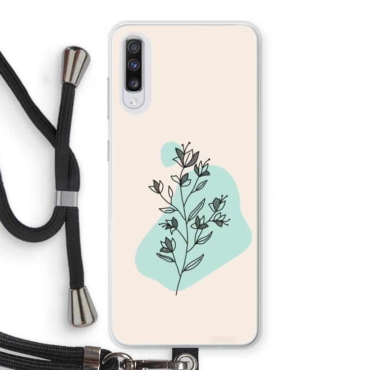 Violets are blue: Samsung Galaxy A70 Transparant Hoesje met koord