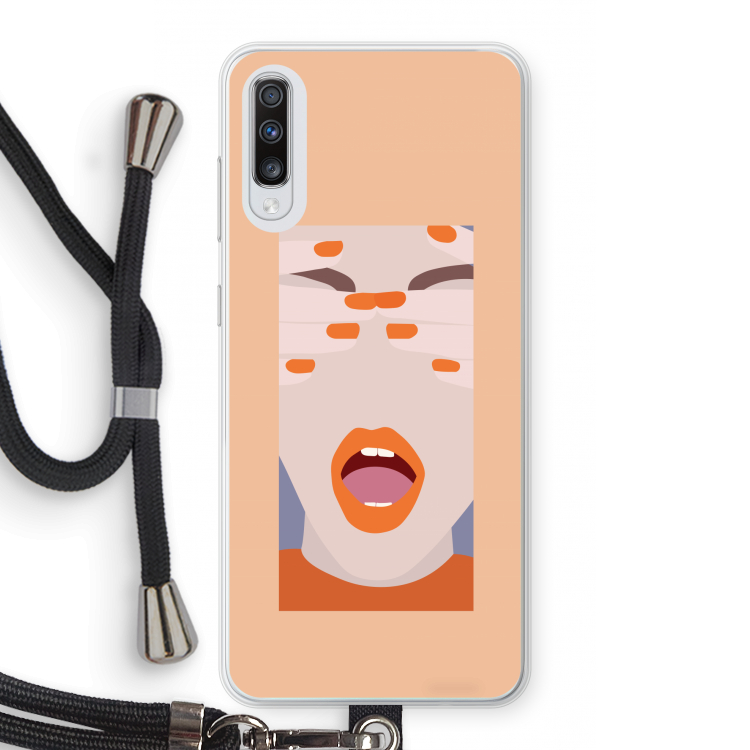 Surprise: Samsung Galaxy A70 Transparant Hoesje met koord