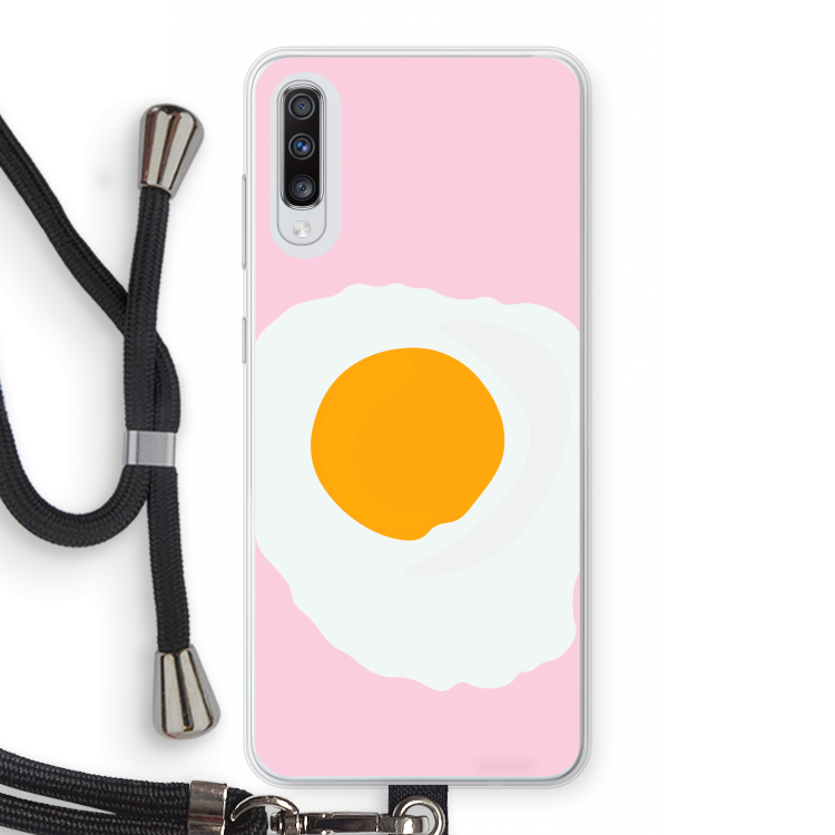 Sunny side up: Samsung Galaxy A70 Transparant Hoesje met koord