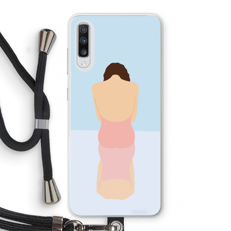 Mirror: Samsung Galaxy A70 Transparant Hoesje met koord
