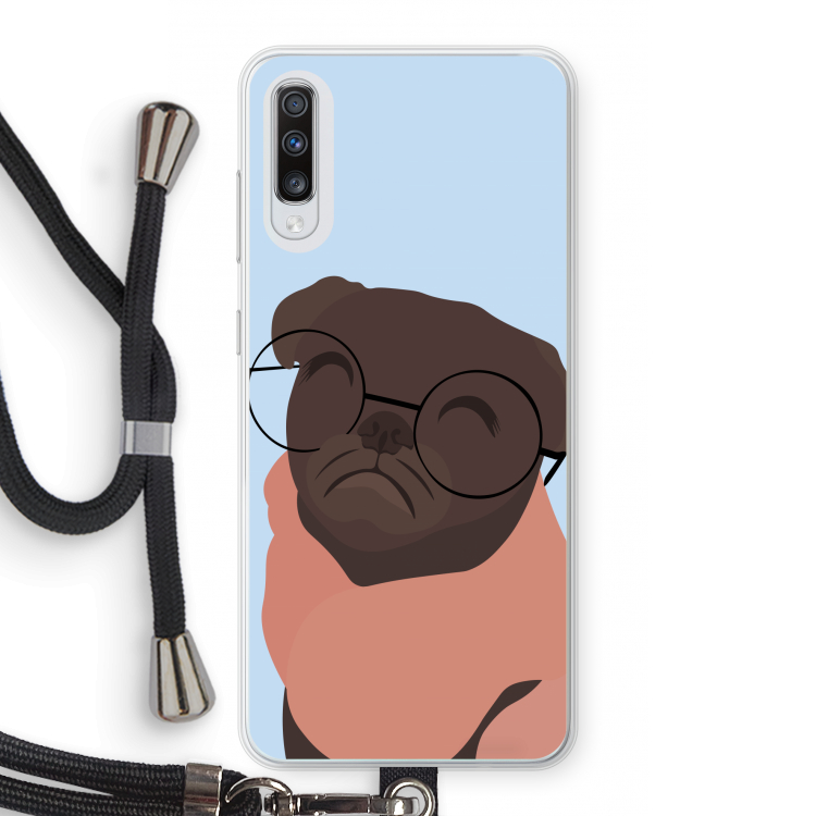 Ludo: Samsung Galaxy A70 Transparant Hoesje met koord
