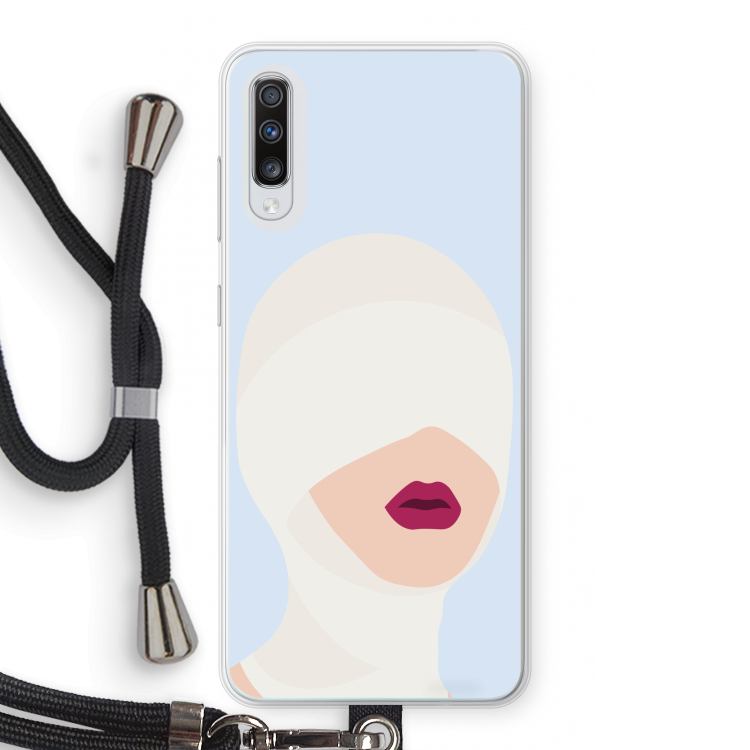 Incognito: Samsung Galaxy A70 Transparant Hoesje met koord