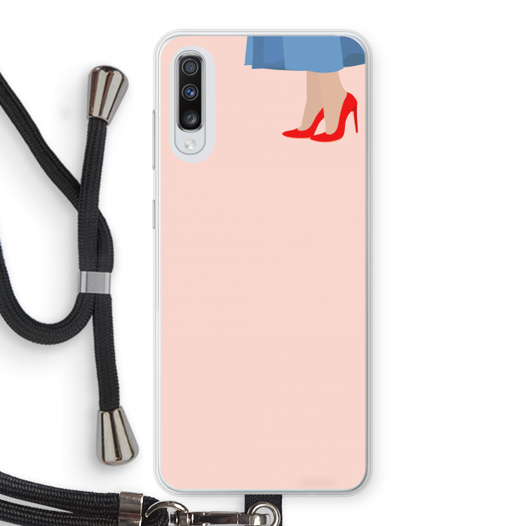 High heels: Samsung Galaxy A70 Transparant Hoesje met koord