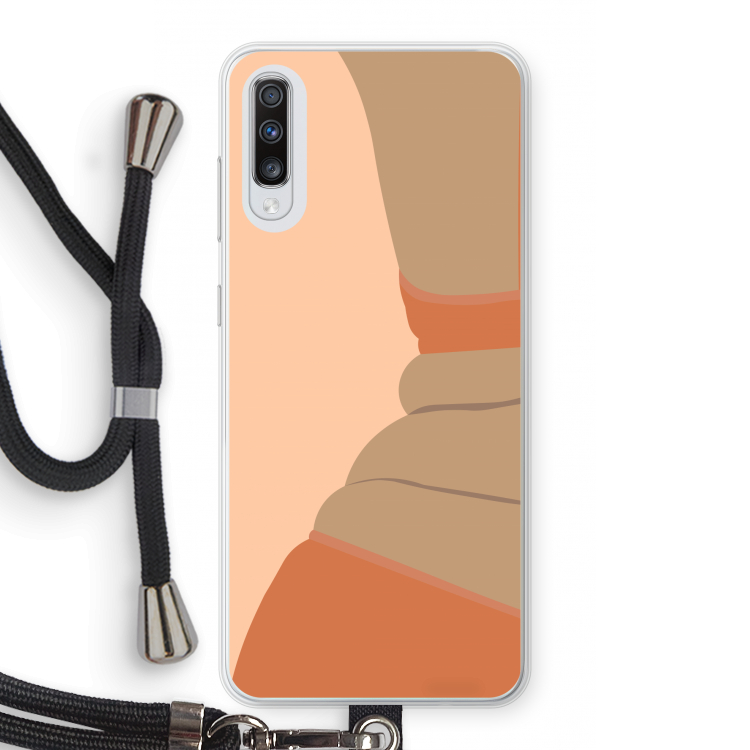 Bikini: Samsung Galaxy A70 Transparant Hoesje met koord