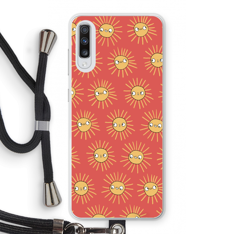 Zon: Samsung Galaxy A70 Transparant Hoesje met koord