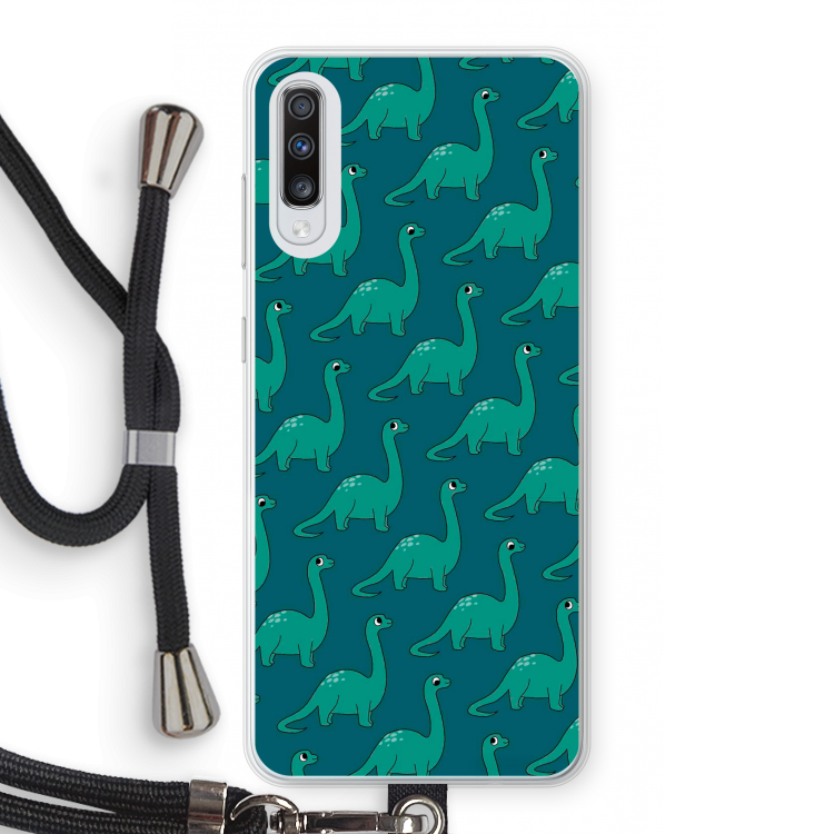 Diplodocus: Samsung Galaxy A70 Transparant Hoesje met koord