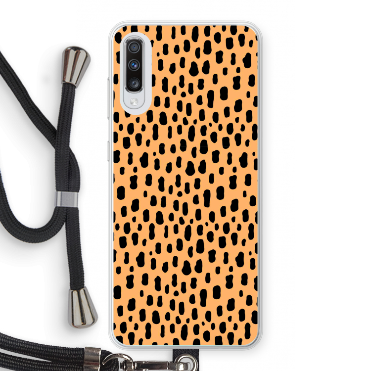 Panter: Samsung Galaxy A70 Transparant Hoesje met koord